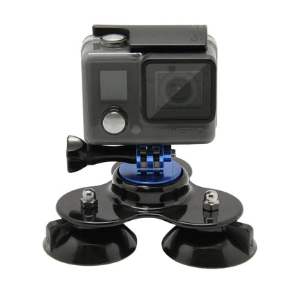 Triangle Direction Suction Cup Mount with Tripod Mount + Handle Screw for GoPro Hero11 Black / HERO10 Black /9 Black /8 Black /7 /6 /5 /5 Session /4 Session /4 /3+ /3 /2 /1, DJI Osmo Action and Other Action Cameras(Dark Blue) - DJI & GoPro Accessories by buy2fix | Online Shopping UK | buy2fix