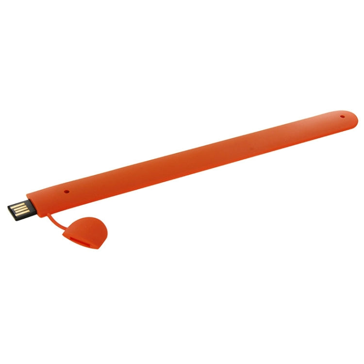 Silicone Bracelet USB Flash Disk with 4GB Memory(Orange) - USB Flash Drives by buy2fix | Online Shopping UK | buy2fix