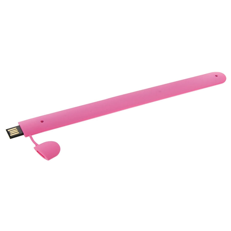 Silicone Bracelet USB Flash Disk with 4GB Memory(Pink) - USB Flash Drives by buy2fix | Online Shopping UK | buy2fix