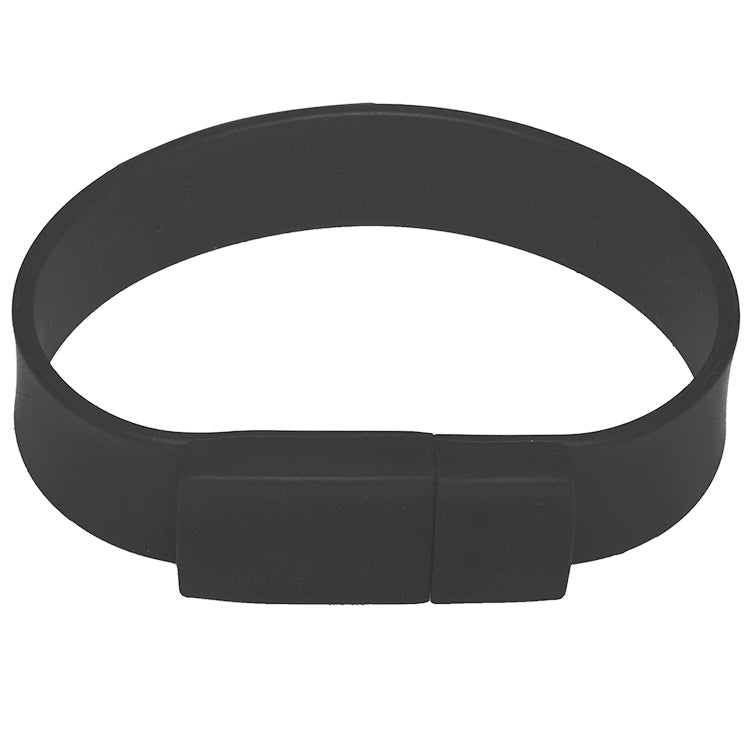 4GB Silicon Bracelets USB 2.0 Flash Disk(Black) - USB Flash Drives by buy2fix | Online Shopping UK | buy2fix