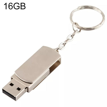 Metal Series Mini USB 2.0 Flash Disk with Keychain (16GB)(Silver) - USB Flash Drives by buy2fix | Online Shopping UK | buy2fix