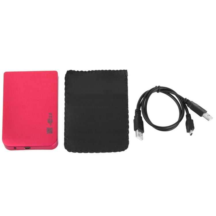 2.5 inch SATA HDD External Case, Size: 126mm x 75mm x 13mm (Red) - HDD Enclosure by buy2fix | Online Shopping UK | buy2fix