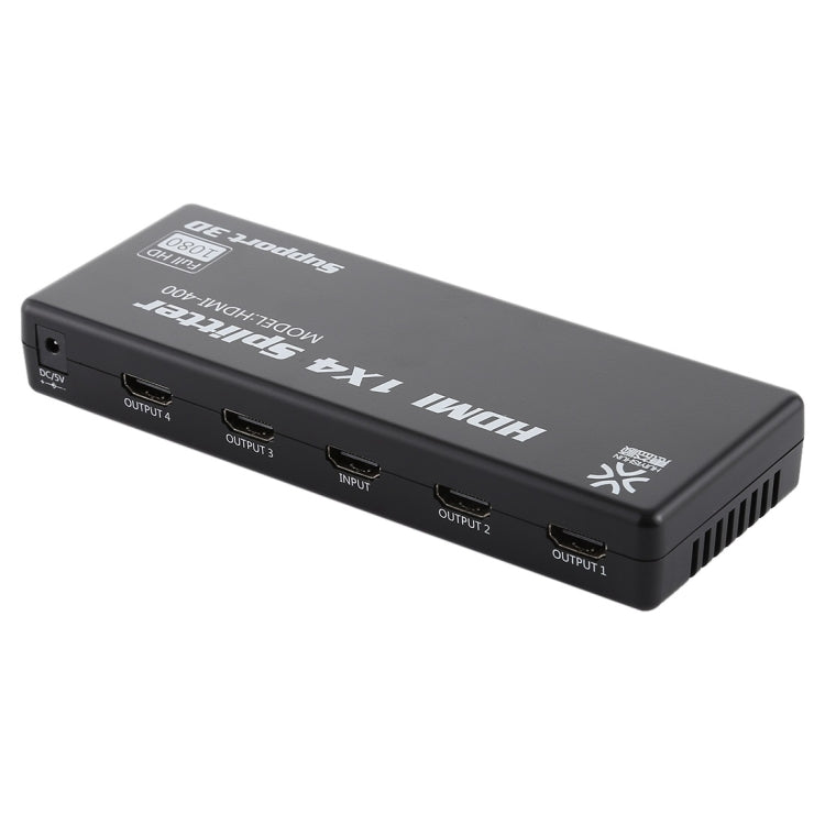 HDMI-400 V1.4 1080P Full HD 1 x 4 HDMI Amplifier Splitter, Support 3D - Splitter by buy2fix | Online Shopping UK | buy2fix