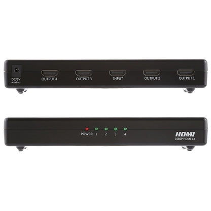 HDMI-400 V1.4 1080P Full HD 1 x 4 HDMI Amplifier Splitter, Support 3D - Splitter by buy2fix | Online Shopping UK | buy2fix