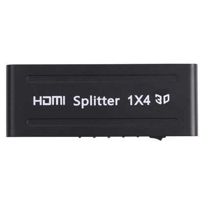 1080P 1x4 HDMI Splitter, 1.4 Version, EU Plug(Black) - Splitter by buy2fix | Online Shopping UK | buy2fix