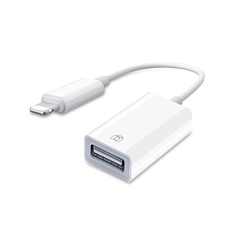 USB OTG Connection Kit  (10cm)(White) - Converter & Adapter by buy2fix | Online Shopping UK | buy2fix