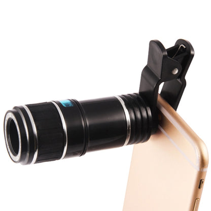 Universal 12X Zoom Optical Zoom Telescope Lens with Clip - Telescope & Microscope by buy2fix | Online Shopping UK | buy2fix