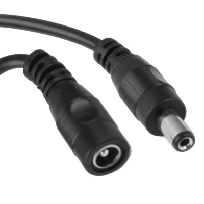 5.5 x 2.1mm DC Power Plug Male to Female Extension Connector Cable with ON / OFF Switch, Length: 30cm(Black) - LED Light by buy2fix | Online Shopping UK | buy2fix