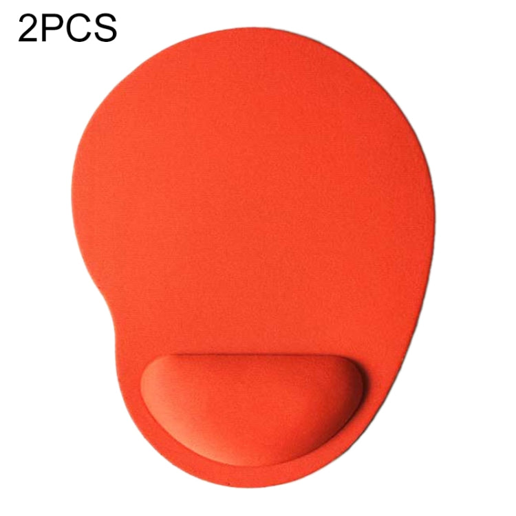 2 PCS Cloth Gel Wrist Rest Mouse Pad(Orange) - Mouse Pads by buy2fix | Online Shopping UK | buy2fix