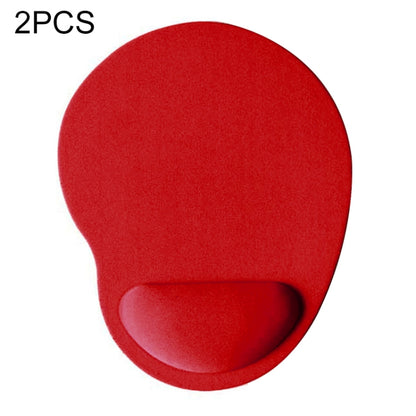 2 PCS Cloth Gel Wrist Rest Mouse Pad(Red) - Mouse Pads by buy2fix | Online Shopping UK | buy2fix