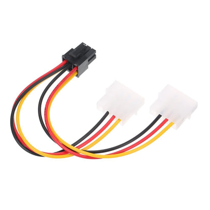 6 Pin Male to 2 x 4 Pin Female Power Cable, Length: 17.5cm - Computer & Networking by buy2fix | Online Shopping UK | buy2fix