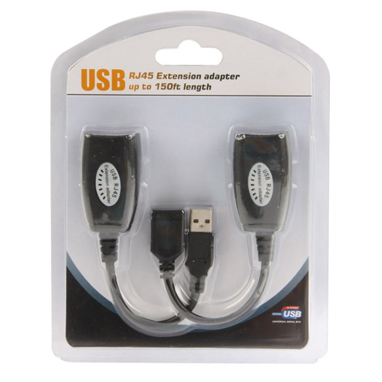 50m USB to RJ45 Extender by Cat5e Cable - Lan Cable and Tools by buy2fix | Online Shopping UK | buy2fix