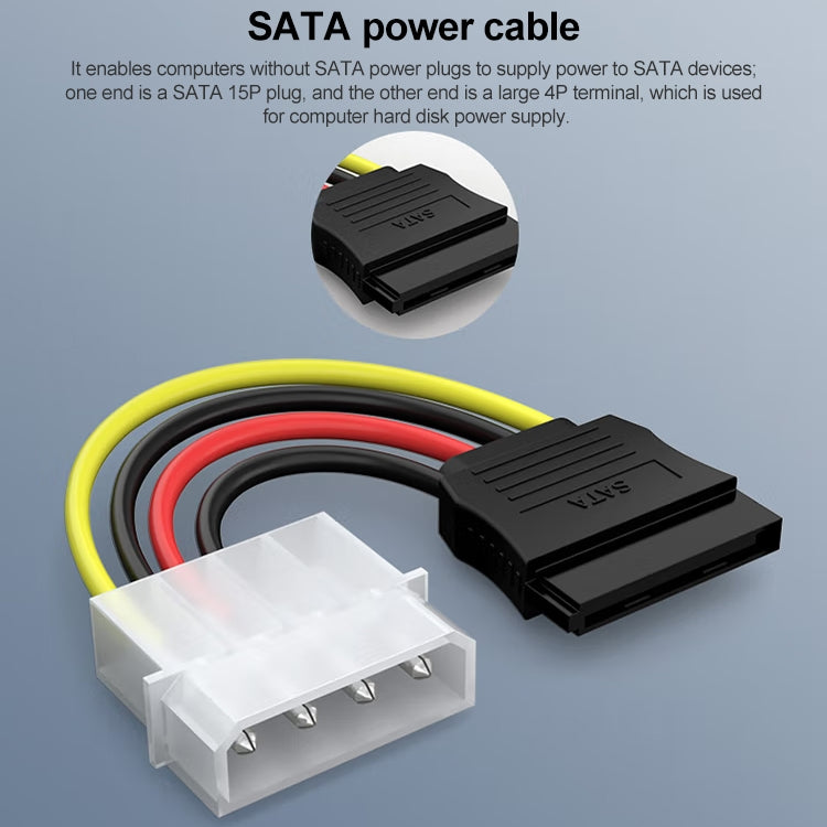 4 Pin IDE to Serial ATA SATA Power Cable Adapter (15cm), Material: Al+Mg - eSATA & SATA & IDE by buy2fix | Online Shopping UK | buy2fix