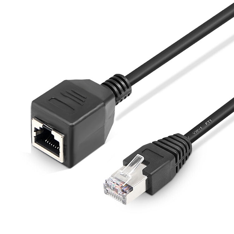 RJ45 Female to Male Cat Network Extension Cable, Length: 30cm(Black) - Lan Cable and Tools by buy2fix | Online Shopping UK | buy2fix