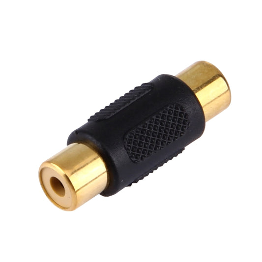 Gold RCA Female to Gold RCA Female Connector(Black) - RCA Adapter by buy2fix | Online Shopping UK | buy2fix