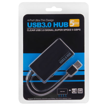 Portable Super Speed 4 Ports USB 3.0 HUB LED Indicator 5Gbps Hot-swap, Clear USB3.0 Signal - USB 3.0 HUB by buy2fix | Online Shopping UK | buy2fix