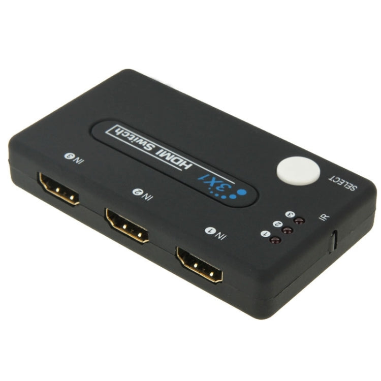 Mini 3x1 HD 1080P HDMI V1.3 Selector with Remote Control for HDTV / STB/ DVD / Projector / DVR - Splitter by buy2fix | Online Shopping UK | buy2fix