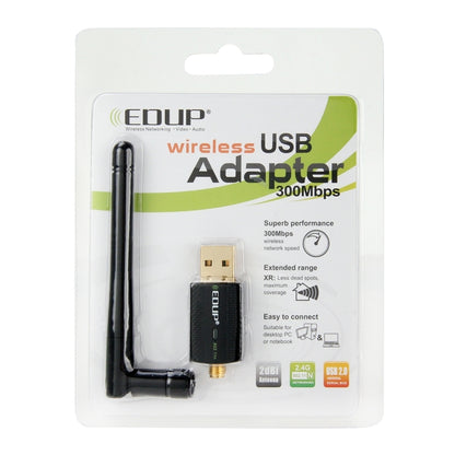 EDUP EP-N1581 Mini USB Wifi 802.11n/g/b 300Mbps 2.4GHz Wireless Adapter External Antenna -  by EDUP | Online Shopping UK | buy2fix