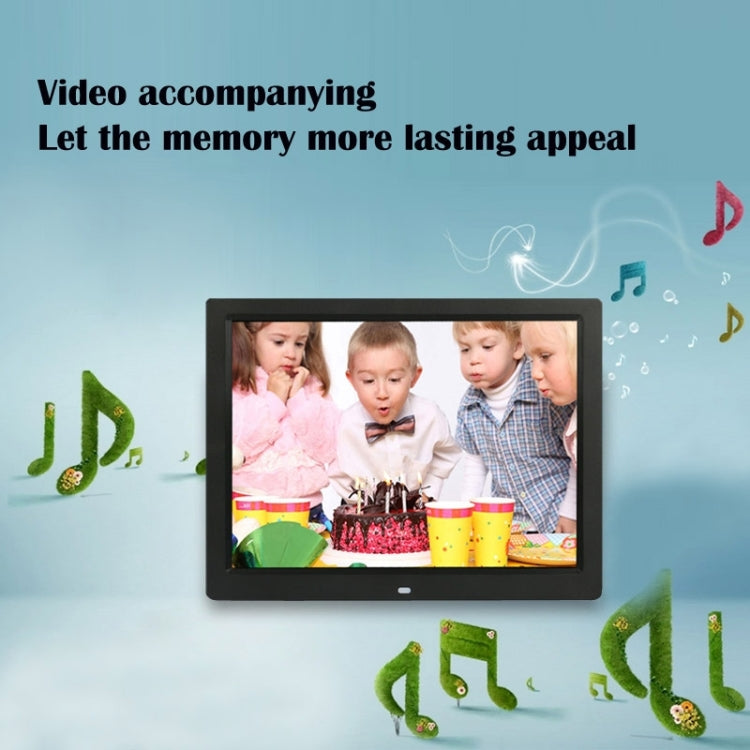 14 inch LED Display Multi-media Digital Photo Frame with Holder & Music & Movie Player, Support USB / SD / MS / MMC Card Input(Black) - Consumer Electronics by buy2fix | Online Shopping UK | buy2fix