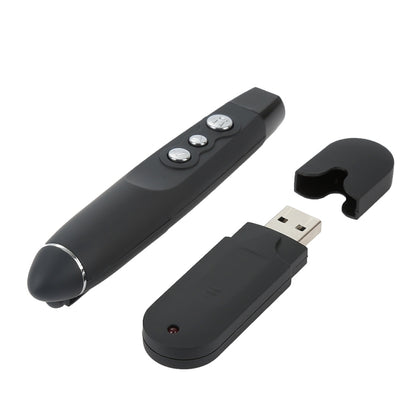 PP-1000 Multimedia Presentation Remote PowerPoint Clicker 2.4GHz RF Laser Pointer with USB Receiver(Black) -  by buy2fix | Online Shopping UK | buy2fix