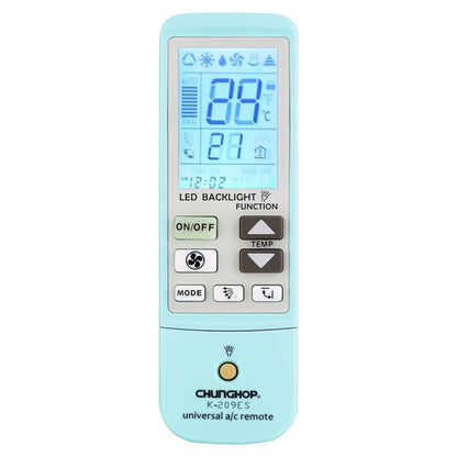 K-209ES Universal Air Conditioner Remote Control, Support Thermometer Function(Blue) - Consumer Electronics by buy2fix | Online Shopping UK | buy2fix