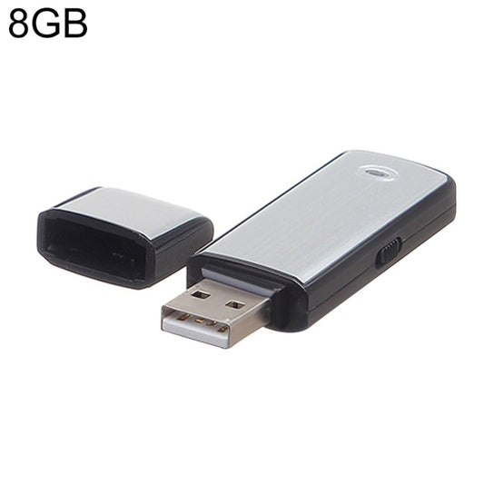 USB Voice Recorder + 8GB USB Flash Disk(Black) - Security by buy2fix | Online Shopping UK | buy2fix