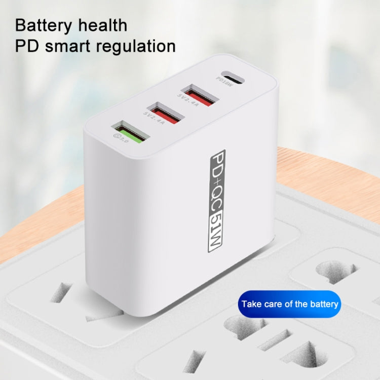 WLX-A6 4 Ports Quick Charging USB Travel Charger Power Adapter, UK Plug - Apple Accessories by buy2fix | Online Shopping UK | buy2fix