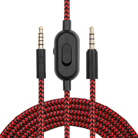 ZS0159 For Logitech G433 / G233 / G Pro / G Pro X 3.5mm Male to Male Gaming Headset Audio Cable with Wire-controlled, Cable Length: 2m(Red) - Headset Accessories by buy2fix | Online Shopping UK | buy2fix