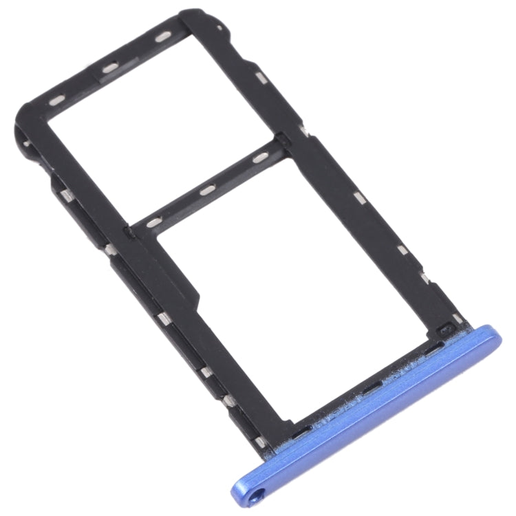 For ZTE Blade A52 SIM Card Tray + SIM Card Tray / Micro SD Card Tray (Blue) - For ZTE by buy2fix | Online Shopping UK | buy2fix