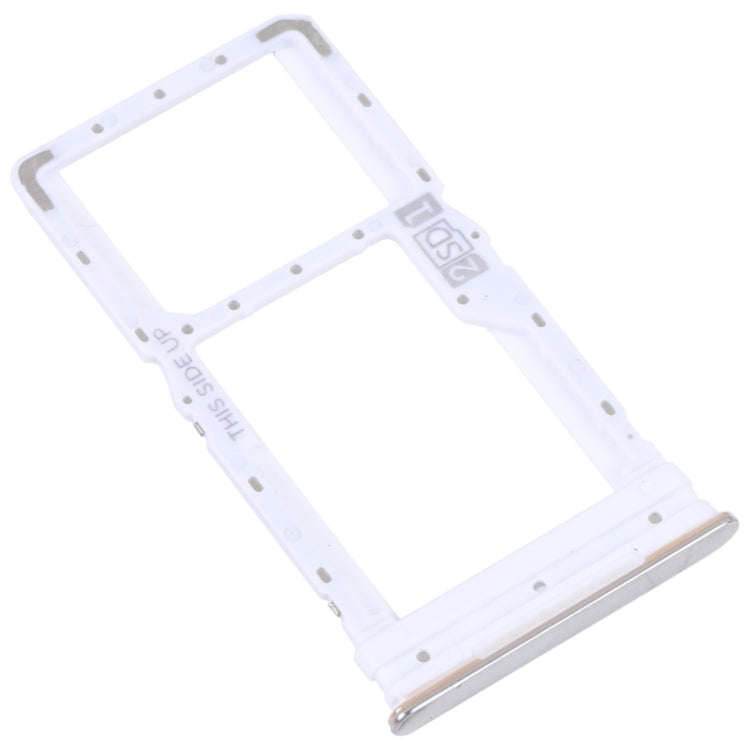 For Motorola Moto G52 SIM Card Tray + SIM / Micro SD Card Tray (Silver) - Card Socket by buy2fix | Online Shopping UK | buy2fix