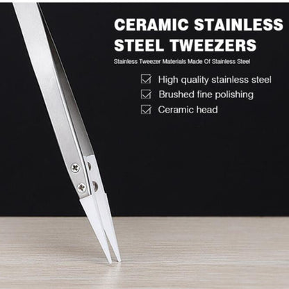 BAKU BA-I7-72MZ Stainless Steel Straight Tweezers - Tweezers by BAKU | Online Shopping UK | buy2fix