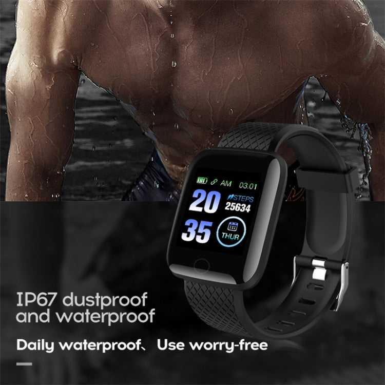 116plus 1.3 inch Color Screen Smart Bracelet IP67 Waterproof, Support Call Reminder/ Heart Rate Monitoring /Blood Pressure Monitoring/ Sleep Monitoring/Excessive Sitting Reminder/Blood Oxygen Monitoring(Red) - Smart Wear by buy2fix | Online Shopping UK | buy2fix