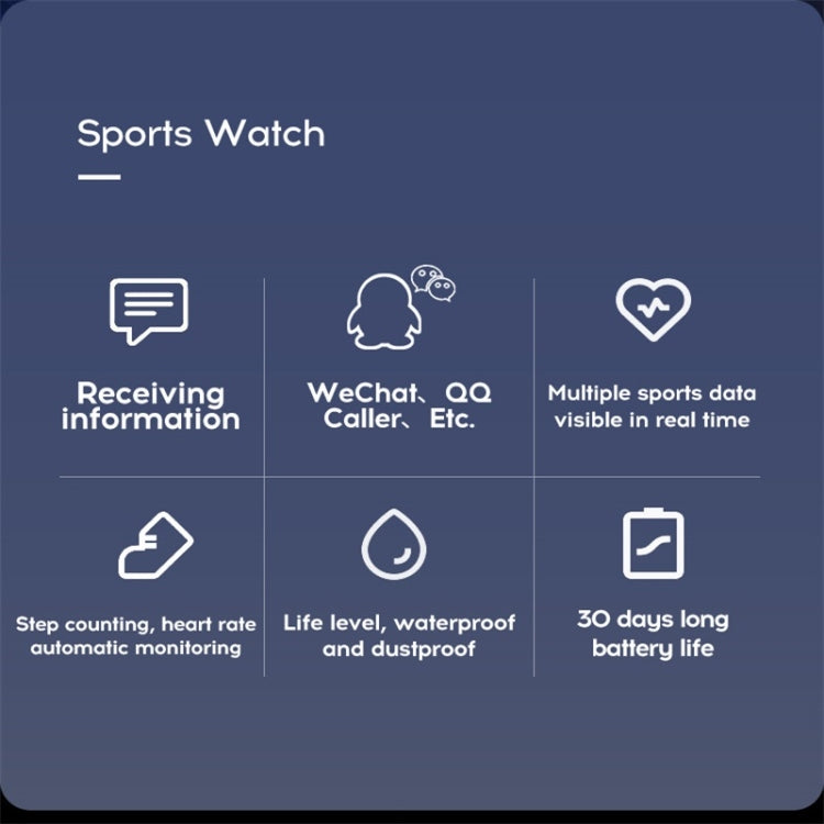 116plus 1.3 inch Color Screen Smart Bracelet IP67 Waterproof, Support Call Reminder/ Heart Rate Monitoring /Blood Pressure Monitoring/ Sleep Monitoring/Excessive Sitting Reminder/Blood Oxygen Monitoring(Blue) - Smart Wear by buy2fix | Online Shopping UK | buy2fix