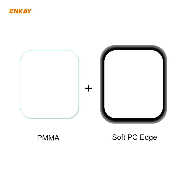 For Apple Watch 6/5/4/SE 40mm 2 PCS ENKAY Hat-Prince 3D Full Screen Soft PC Edge + PMMA HD Screen Protector Film - Watch Cases by ENKAY | Online Shopping UK | buy2fix