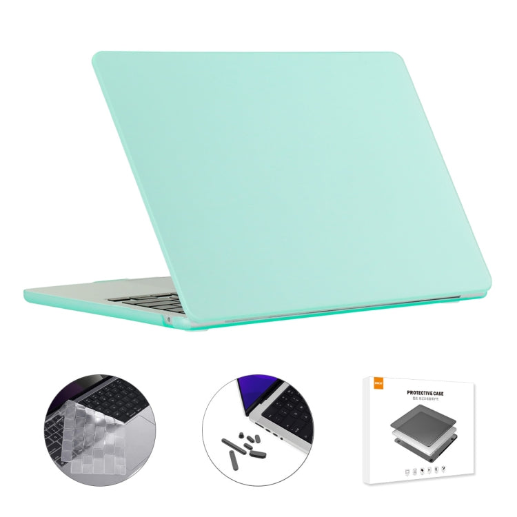 For MacBook Air 13.6 2022 A2681 EU Version ENKAY 3 in 1 Matte Laptop Case with TPU Keyboard Film / Anti-dust Plugs (Green) - MacBook Air Cases by ENKAY | Online Shopping UK | buy2fix