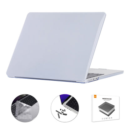 For MacBook Air 13.6 2022 A2681 EU Version ENKAY 3 in 1 Crystal Laptop Case with TPU Keyboard Film / Anti-dust Plugs (Sierra Blue) - MacBook Air Cases by ENKAY | Online Shopping UK | buy2fix