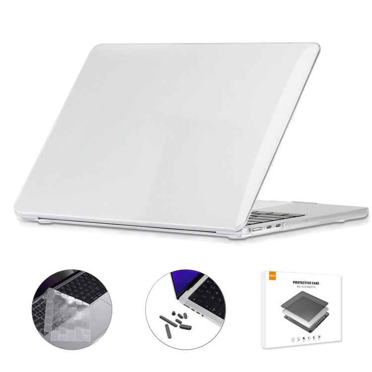 For MacBook Air 13.6 2022 A2681 US Version ENKAY 3 in 1 Crystal Laptop Case with TPU Keyboard Film / Anti-dust Plugs(Transparent) - MacBook Air Cases by ENKAY | Online Shopping UK | buy2fix