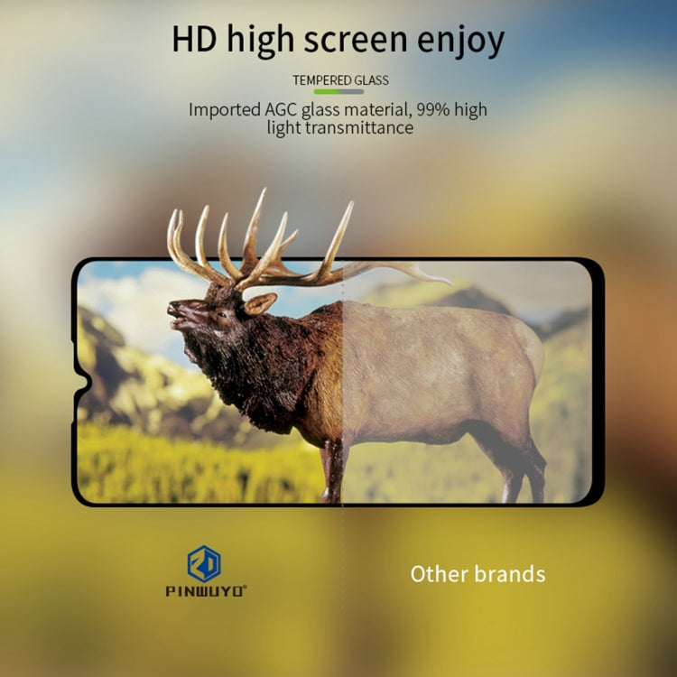 For OPPO A73 2020 PINWUYO 9H 2.5D Full Screen Tempered Glass Film(Black) - OPPO Tempered Glass by PINWUYO | Online Shopping UK | buy2fix