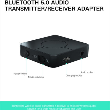 KN326 Bluetooth Audio Receiver Transmitter 5.0 Two-in-one Bluetooth Adapter for Hands-free Calls - Apple Accessories by buy2fix | Online Shopping UK | buy2fix