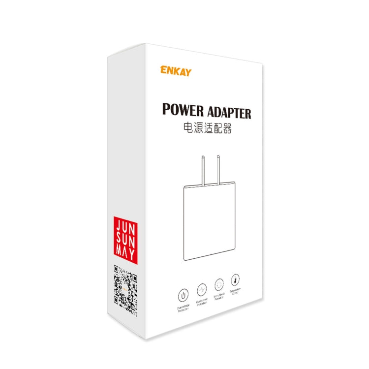 ENKAY Hat-Prince U008-1 10.5W 2.1A Dual USB Charging US Plug Travel Power Adapter With 2.1A 1m Micro USB Cable - Mobile Accessories by ENKAY | Online Shopping UK | buy2fix