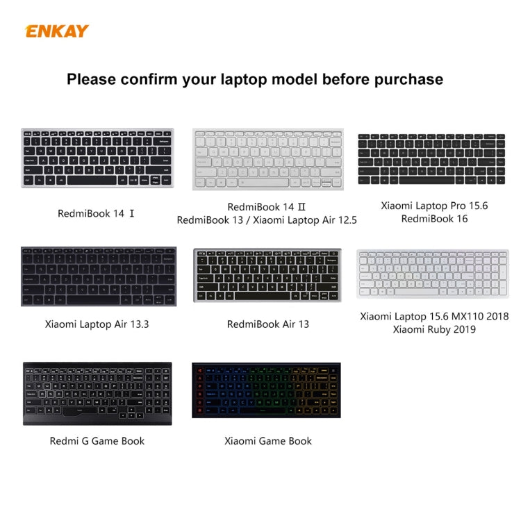 For RedmiBook 13 ENKAY Ultrathin Soft TPU Keyboard Protector Film, US Version - Computer & Networking by ENKAY | Online Shopping UK | buy2fix