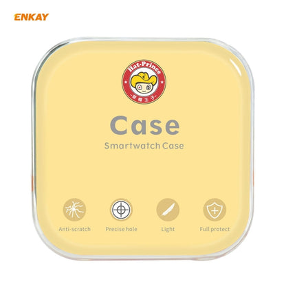 ENKAY Hat-Prince Full Coverage Electroplated PC Case + Tempered Glass Protector for Apple Watch Series 6 / 5 / 4 / SE 44mm(Black+Champagne) - Watch Cases by ENKAY | Online Shopping UK | buy2fix