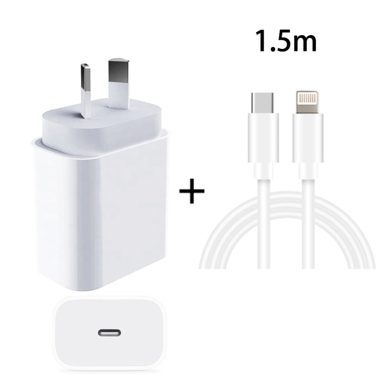 20W PD 3.0 Travel Fast Charger Power Adapter with USB-C / Type-C to 8 Pin Fast Charge Data Cable, AU Plug(1.5m) - Apple Accessories by buy2fix | Online Shopping UK | buy2fix