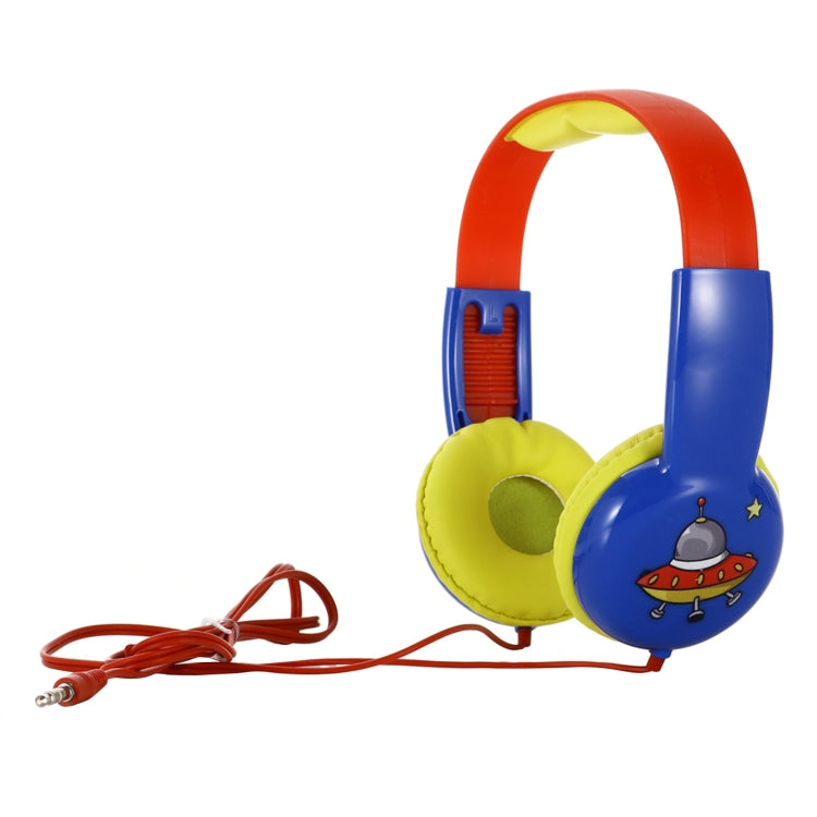 KID101 Portable Cute Children Learning Wired Headphone(Blue Red) - Multimedia Headset by buy2fix | Online Shopping UK | buy2fix