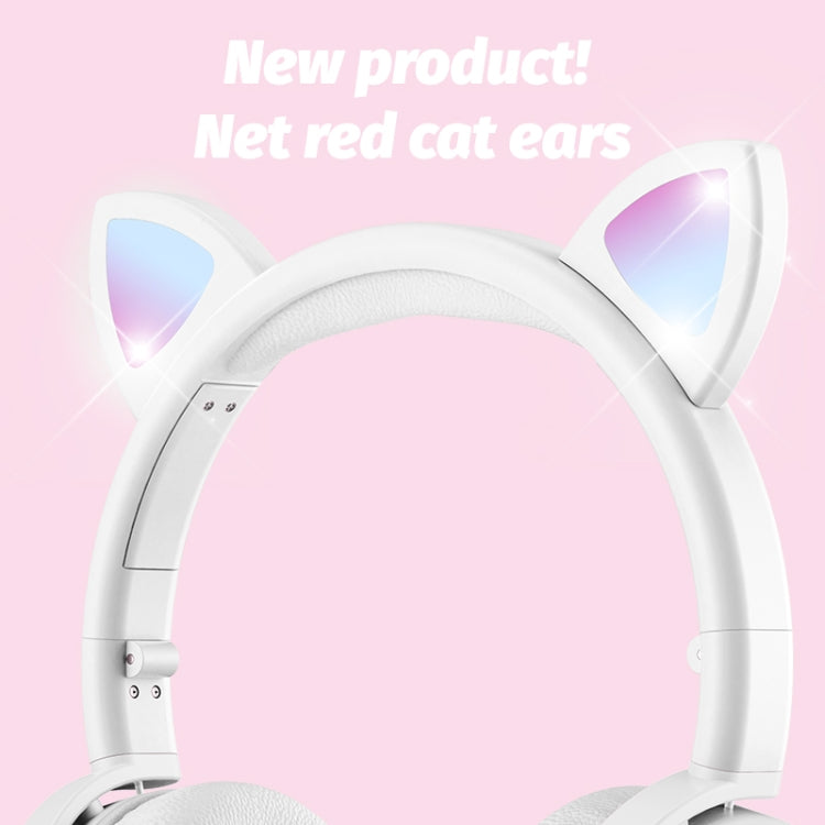 BK9 HiFi 7.1 Surround Sound Cat Claw Luminous Cat Ear Bluetooth Gaming Headset with Mic(Black) - Multimedia Headset by buy2fix | Online Shopping UK | buy2fix