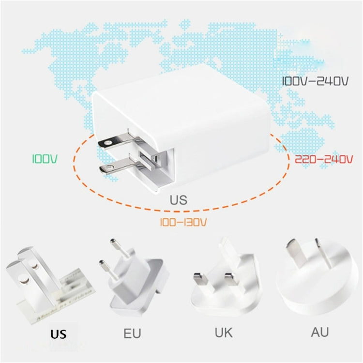 A6 65W QC 3.0 USB + PD USB-C / Type-C Dual Fast Charging Laptop Adapter + 2m USB-C / Type-C to USB-C / Type-C Data Cable Set for MacBook Series, US Plug - Cable & Adapter by buy2fix | Online Shopping UK | buy2fix