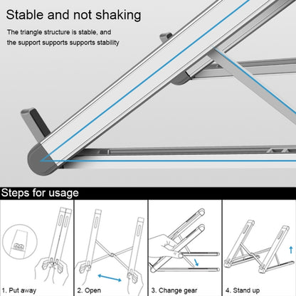 JP-2 Universal Aluminum Alloy Folding Laptop Stand - Computer & Networking by buy2fix | Online Shopping UK | buy2fix