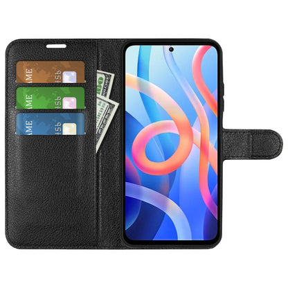 For Xiaomi Redmi Note 11 Litchi Texture Horizontal Flip Protective Case with Holder & Card Slots & Wallet(Black) - Xiaomi Accessories by buy2fix | Online Shopping UK | buy2fix