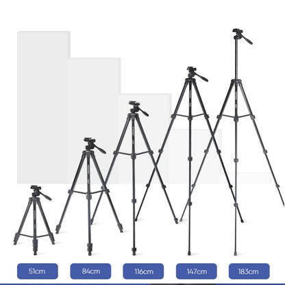 YUNTENG VCT-618N 1.8m Aluminum Tripod Mount - Tripods by YUNTENG | Online Shopping UK | buy2fix