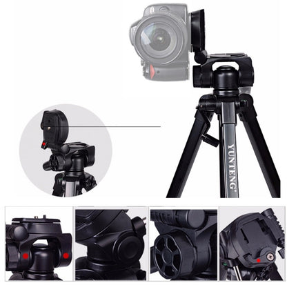 YUNTENG VCT-880 Aluminum Alloy Tripod Mount with Three-Dimensional Tripod Head - Camera Accessories by buy2fix | Online Shopping UK | buy2fix